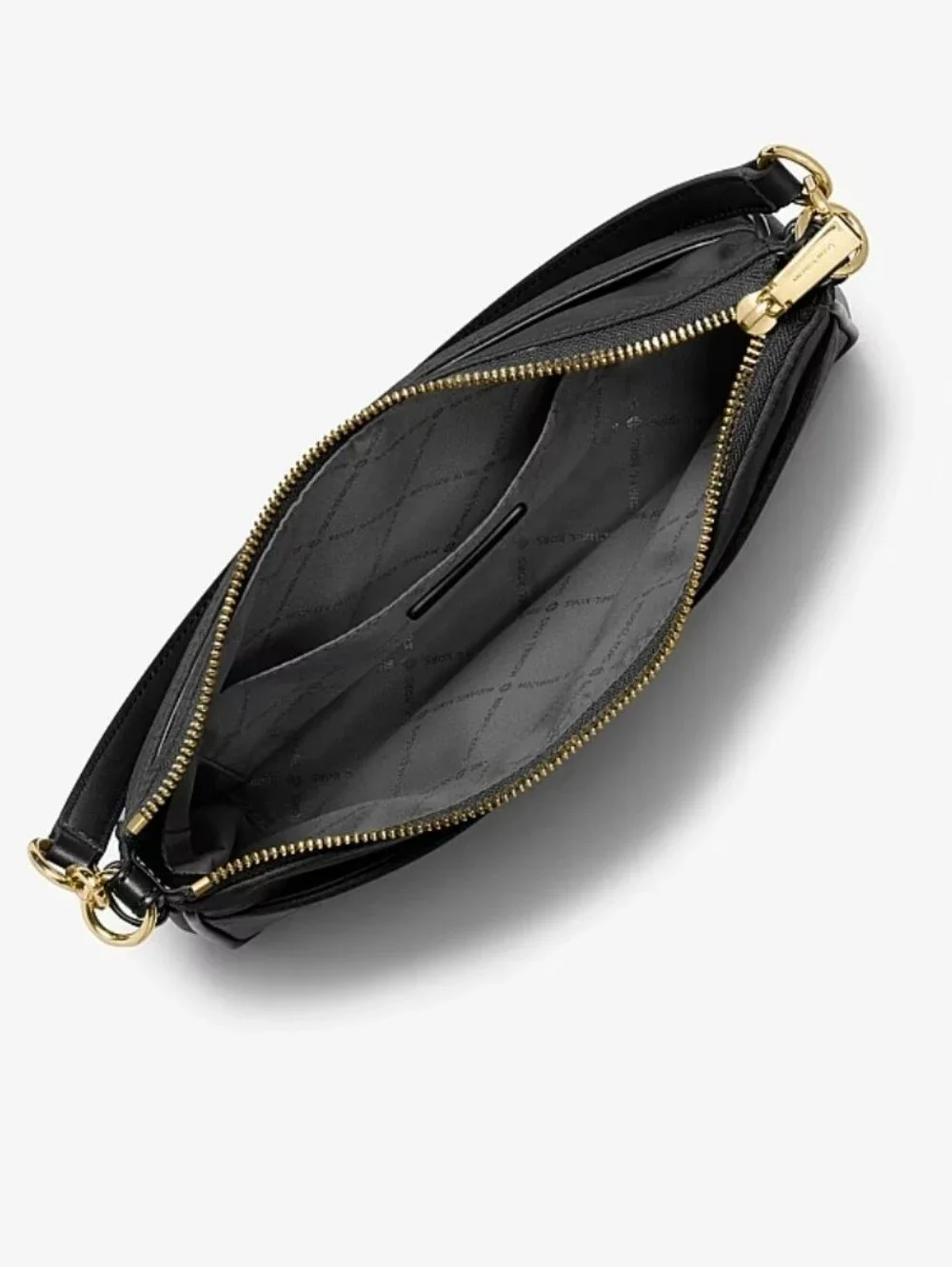 Michael Kors Recycled Nylon Jet Set Shoulder Bag W Crossbody Strap, Black Med